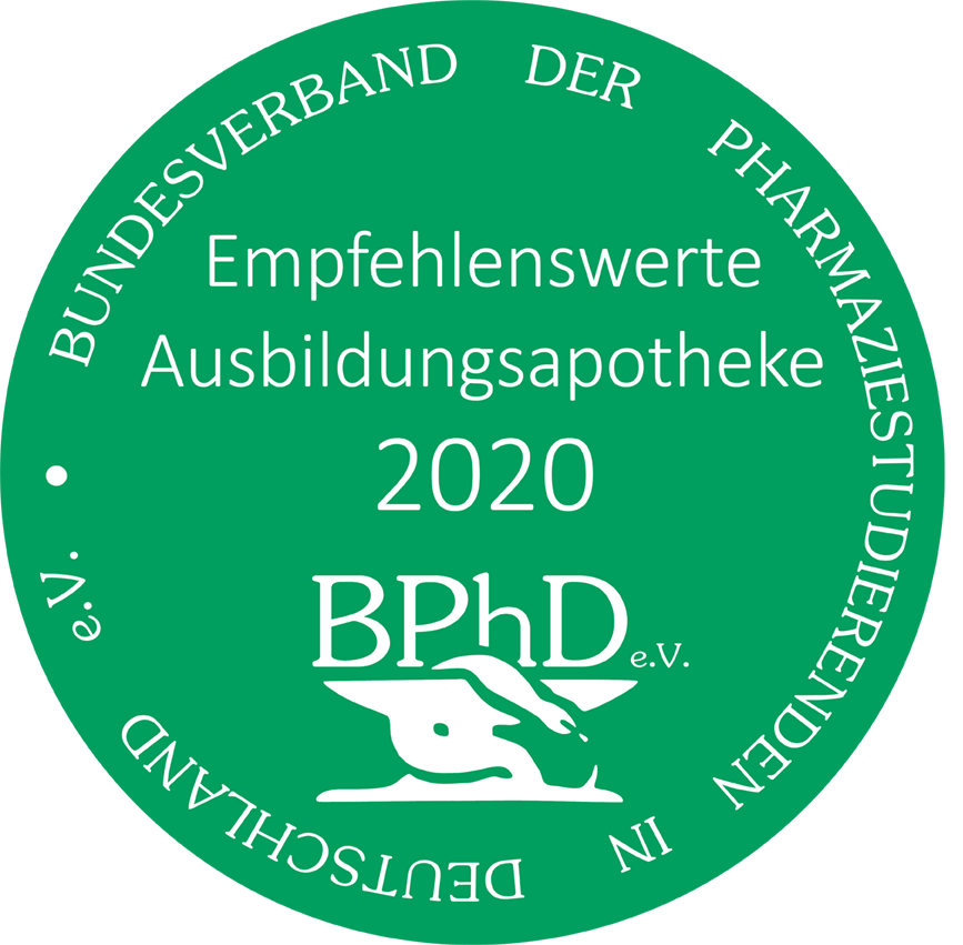 Aufkleber_empfehlenswerte EAA 202_2 Empfehlung Ausbildungsapotheken BPhD